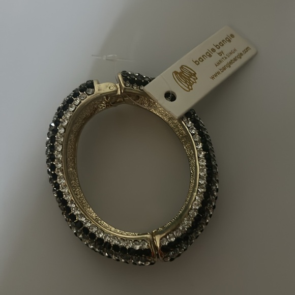 Amrita Singh Austrian Crystal Hinge Cuff Bracelet - Picture 2 of 5